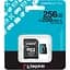 Карта пам'яті Kingston microSD 256GB C10 UHS-I U3 A2 V30 R200/W160MB/s + SD - мініатюра 3