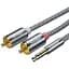 Кабель звуковой Essager 3.5mm to 2 RCA 2m - миниатюра 1