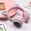 Наушники Hoco Bluetooth Stereo W27 Cat Ear gray/pink - миниатюра 4