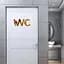 Дзеркальний декор Wall Sticker SW-00002525 акриловий самоклеючий WC 3 шт. золото - мініатюра 5