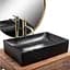 Умивальник Rea Inga 34,5x51 black marble mat (REA-U8006) - мініатюра 2