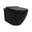 Унитаз подвесной Qtap Robin New Ultra Quiet с сиденьем с сиденьем Soft-Close Black matt QT13332381АSMB, Черный матовый - миниатюра 1