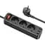 Мережевий фільтр Hoco NS2 3-position Extension Cord Socket + 3 USB Black [765161] [75857] - мініатюра 1