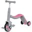 Детский самокат 3 в 1 Best Scooter с музыкой и подсветкой 62х25х28 см Серо-розовый 000254949 - миниатюра 1
