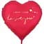 Фольгированный шарик Foil Balloon "LOVE.LOVE LOVE YOU" 160 см (63") 1 шт наполнение воздухом или гелием для тематических вечеринок - миниатюра 1