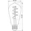 Світлодіодна лампа LED Videx Filament ST64FGD 4W E27 2100K дімерна графіт (VL-ST64FGD-042720 - мініатюра 3