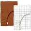 Набор простыней Cosas на резинке 60х120 terracotta check, корица (SetSheet_122Сinnamon_CellGreyWhite_60x120_2) - миниатюра 1