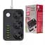 Мережевий фільтр живлення ColorWay CW-CHЕ36B, 3 розетки/6USB Black 1.8M (CW-CHE36B) - мініатюра 2