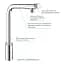 Змішувач для мийки Grohe Minta SmartControl з висувним аератором Хром 30412 - мініатюра 5