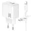 Сетевое зарядное устройство Borofone BAS45A 30W/1USB + 1USB-C + Type-C White - миниатюра 1