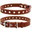 Нашийник для собак Collar, шкіряний, безрозмірний, 60х2,5 см, коричневий - мініатюра 4