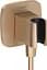 Шлангове під'єднання Hansgrohe FixFit Porter Q з тримачем Brushed Bronze 26887140, Бронза - мініатюра 1