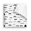 Пелюшка багаторазова Cosas непромокаюча Mustache 100x120 см, біла - мініатюра 2