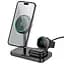 Бездротовий зарядний пристрій Hoco CQ12 Joyfull 3-in-1 wireless fast charger Чорний - мініатюра 1