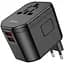 Універсальний зарядний пристрій HOCO AC15 Walker three-port PD20W(1C2A) universal conversion charger Black - мініатюра 1
