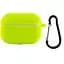 Силіконовий футляр New з карабіном для навушників Airpods Pro Салатовий / Neon green - миниатюра 1
