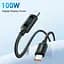 Кабель Essager Enjoy LED Digital Display USB Charging Cable Type C to Type C 100W 2 м Black (EXCTT1-XYA01-P) - миниатюра 4