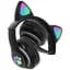 Бездротові дитячі навушники Cat Ear STN-28 Bluetooth з котячими вушками, що світяться чорні - мініатюра 5