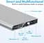 Зовнішній акумулятор Power Bank 20000 mAh УМБ павербанк із ліхтариком LVR 018 Silver (19112) - мініатюра 5