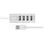 Концентратор HOCO USB 2.0 to 4xUSB Line machine HB1 Silver (6957531038146) - миниатюра 2