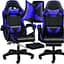 Крісло геймерське Yato Player з підставкою для ніг та масажем Blue/Black (100002) - мініатюра 1