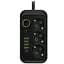 Мережевий фільтр-подовжувач Voltronic FU09, 3 розетки EU + 4USB + 1PD, 2 м, 3х0.75 мм, 2500W Black - мініатюра 1