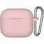 Чехол Blueo Liquid Silicone Case + Carbine для Apple AirPods 3 Pink [64694] - миниатюра 1