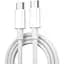 Кабель Wiwu Wi-C008 100W Max YouPin Data Cable Type C to Type C Білий - мініатюра 1