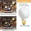 Светодиодная лампа Leools G25/G80 Dimmable Flick-Free Matt 6W Матовое стекло CRI95 Теплый белый 600LM, 60W Эквивалент Винтажная - миниатюра 7