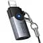 Перехідник Hoco UA46A Lightning Male to Type-C Female Metal gray - мініатюра 6