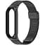 Ремешок для фитнес-браслета MiJobs для Xiaomi Mi Band 8 и 9 Mesh design металлический с застежкой черный - миниатюра 1