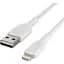 Кабель Belkin Boost Up Charge Braided USB-A to Lightning 2m White (CAA002BT2MWH) [158798] - миниатюра 2