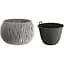 Горшок для цветов Prosperplast Sandy Bowl круглый с вкладышем, 180 мм, серый (22981-405) - миниатюра 2