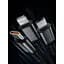 Дата кабель USB 2.0 AM to Lightning + Micro 5P + USB-C 1.2m 100W nylon black XoKo (SC-3100) - мініатюра 7