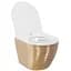Подвесной унитаз Rea Carlo Flat brush gold REA-C6942, Золотой - миниатюра 3