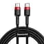 Кабель Baseus Cafule Cable Type-C to Type-C PD2.0 60W 20V 3A 2m CATKLF-H91 Black-Red - миниатюра 1