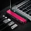 Мультипортовий адаптер USB Хаб Baseus Multi-Functional Transparent Series Type-C CAHUB-TD09 Red - мініатюра 4