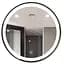 Зеркало Dusel Led DE-M2071D Black кругле 80x80 см сенсорне включення + підігрів, Чорний - мініатюра 2