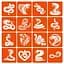 Набір трафаретів для біо-тату Змії Snakes-simple-16, 6х6 см 16 простих трафаретів - мініатюра 1