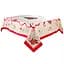Скатертина Lefard Home Textile Navidad Lurex гобеленова з люрексом 140х140 см бежево-червона (716-124) - мініатюра 1