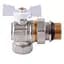 Кран кульовий кутовий з американкою Q Professional QP004 PN40 1″ антипротікання, Білий метелик - мініатюра 1
