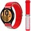 Браслет для Huawei Watch GT2GT3 42mm - красно-белый Watchbands NormalCloth Wave ширина крепления 20мм нейлоновый (W25-8WB73435906) - миниатюра 1