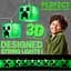 Світлодіодна гірлянда Minecraft з 10 кубічних криперів із батарейками, 2 режими роботи, ідеально підходить для спальні, вечірки - мініатюра 3