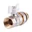 Кран кульовий з американкою Q Professional QP003 PN40 3/4″ антипротікання, Білий метелик - мініатюра 3