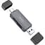 Картридер Hoco HB45 Spirit 2in1 Сard Reader USB-A/Type-C 3.0 metal gray - мініатюра 1