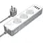 Подовжувач Borofone BAC9 Power PD20W (3USB-A/1C/3xSocket) (2m) White - мініатюра 3
