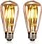 Светодиодная лампа YOUDIAN Edison, винтажная лампочка, светодиодные лампы 4W E27 2700K ST64, светодиодные лампы из нитей - миниатюра 1