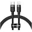 Кабель Baseus Cafule Cable Type-C to iP PD 20W 1m Gray Black (CATLKLF-G1) - мініатюра 1
