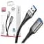 Кабель XO NB220 USB A - USB A 3.0 2 м чорний - мініатюра 4