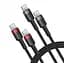 Кабель Baseus Cafule Series Cable Type-C to Type-C 100W 2m 2pcs P10318306003-01 Red Black+Grey Black - мініатюра 1